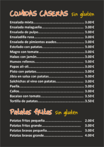 Carta POLLOS MIRAFLORES Malaga 1 212x300